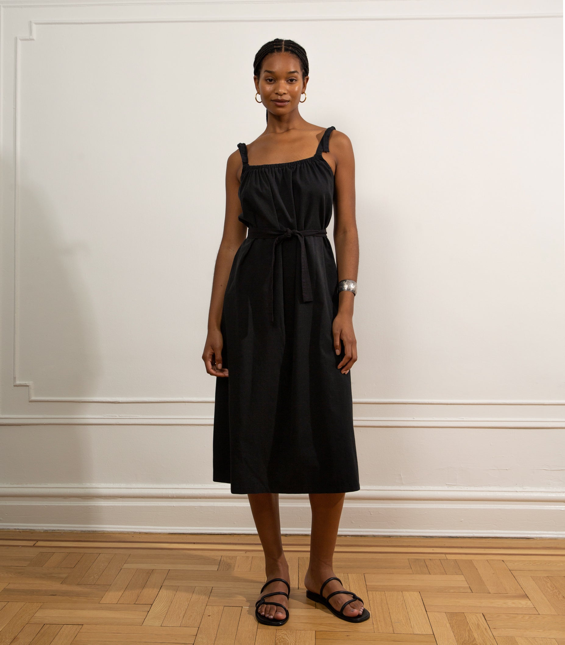 Penelope Tie Strap Dress - Black SAMPLE SALE