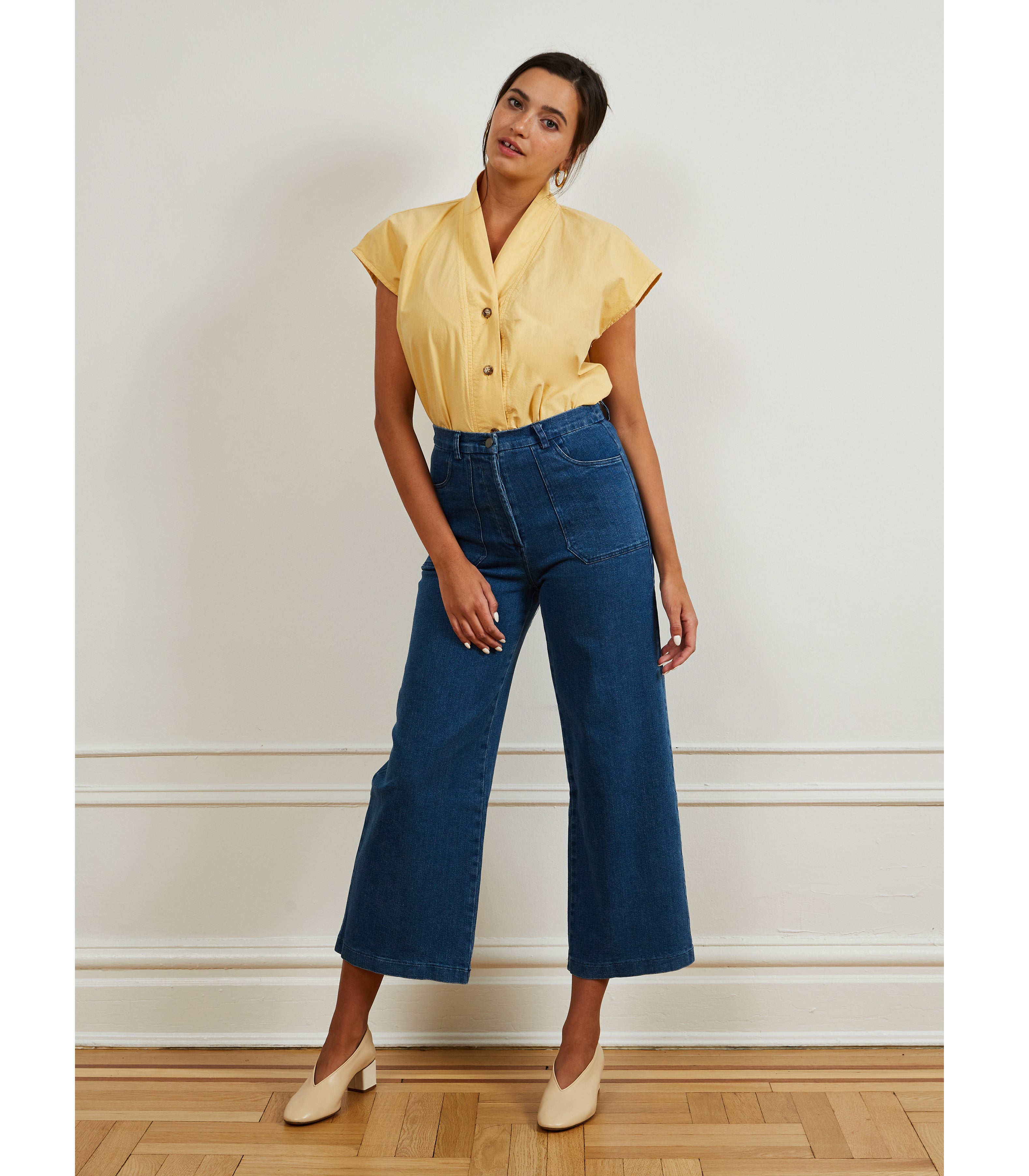 Jeans for Curvy Women | High-Rise Wide Leg Jeans | Simone Jeans - Loup