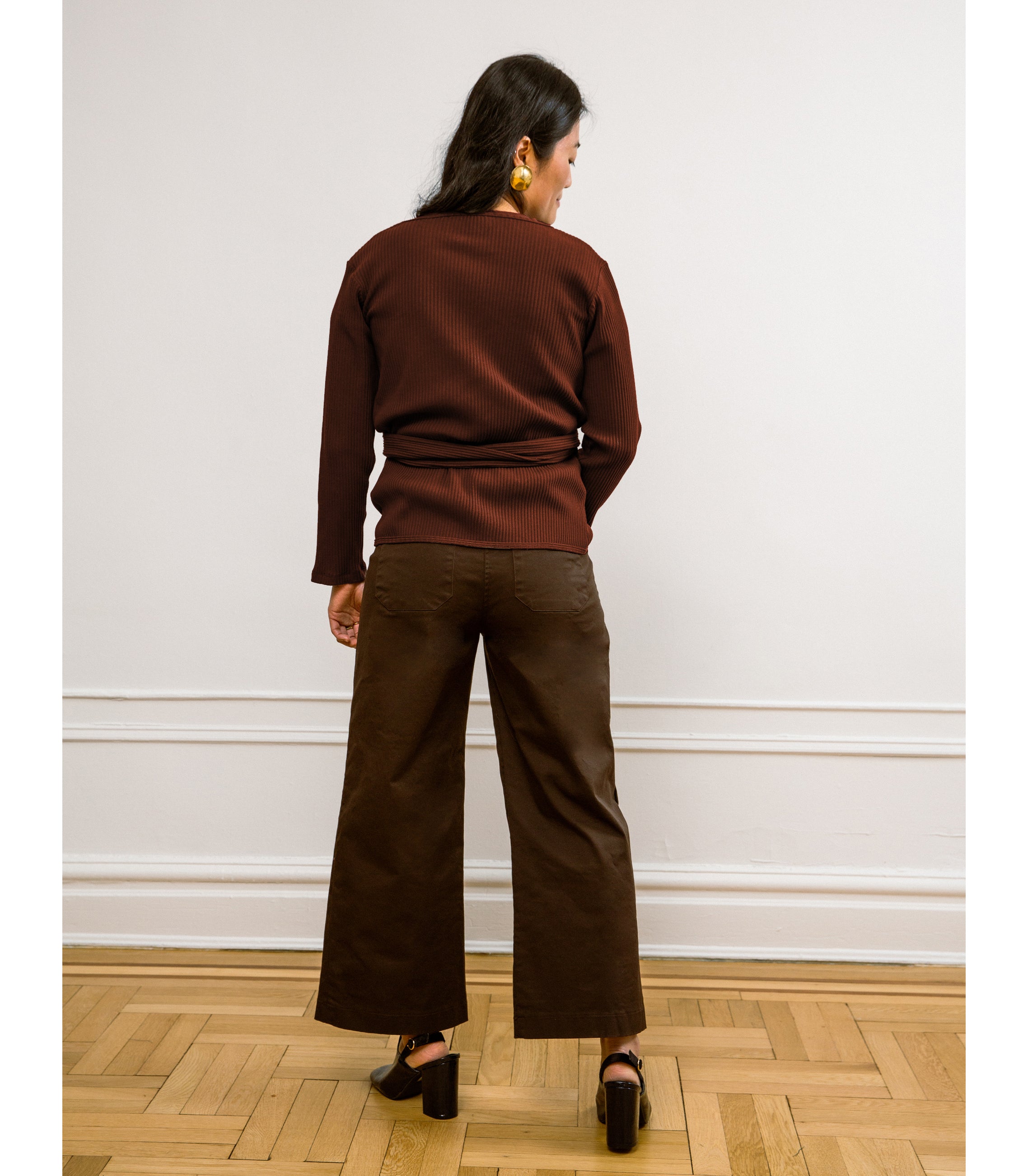 Simone Pants in Brown | LOUP