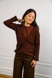 Simone Pants in Brown & Hutton Tee in Cocoa | LOUP