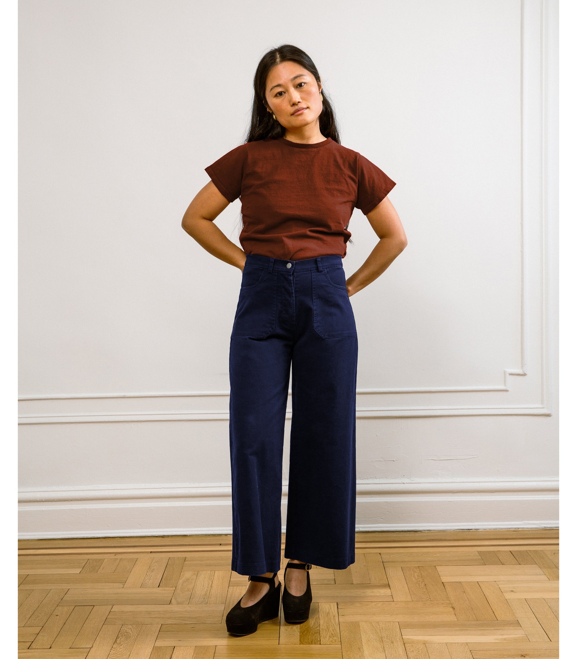Simone Wide Crop Pants Twilight