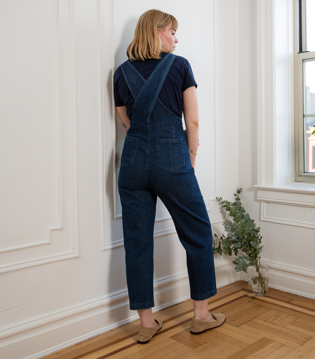 Rhoda Buckle Strap Coveralls - Dark Indigo