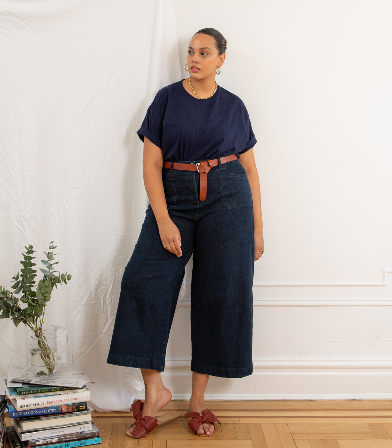 Dark Indigo Simone Jeans & Blue Hutton Tee | Loup