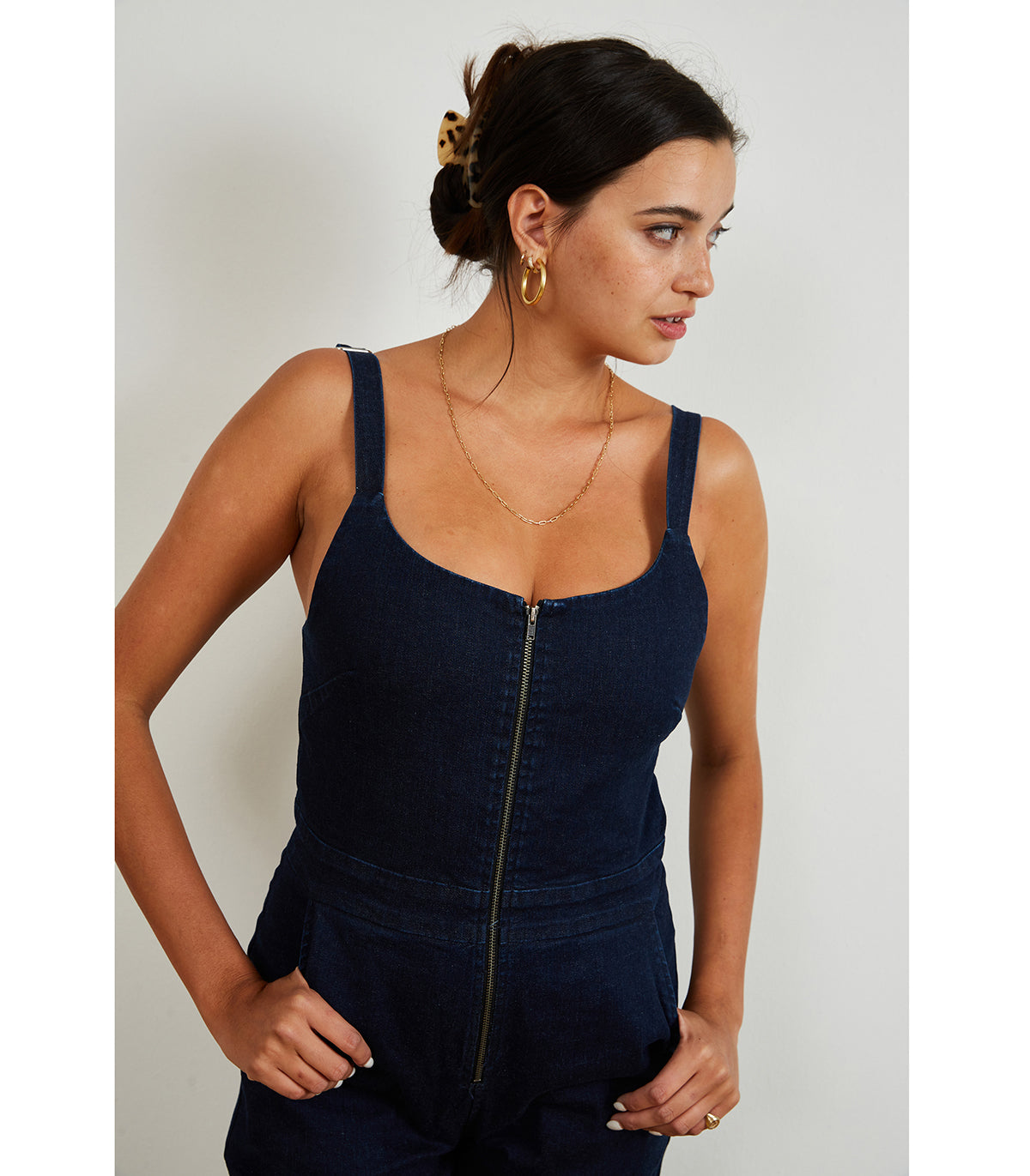 Billy Jumpsuit in Dark Indigo Denim | LOUP