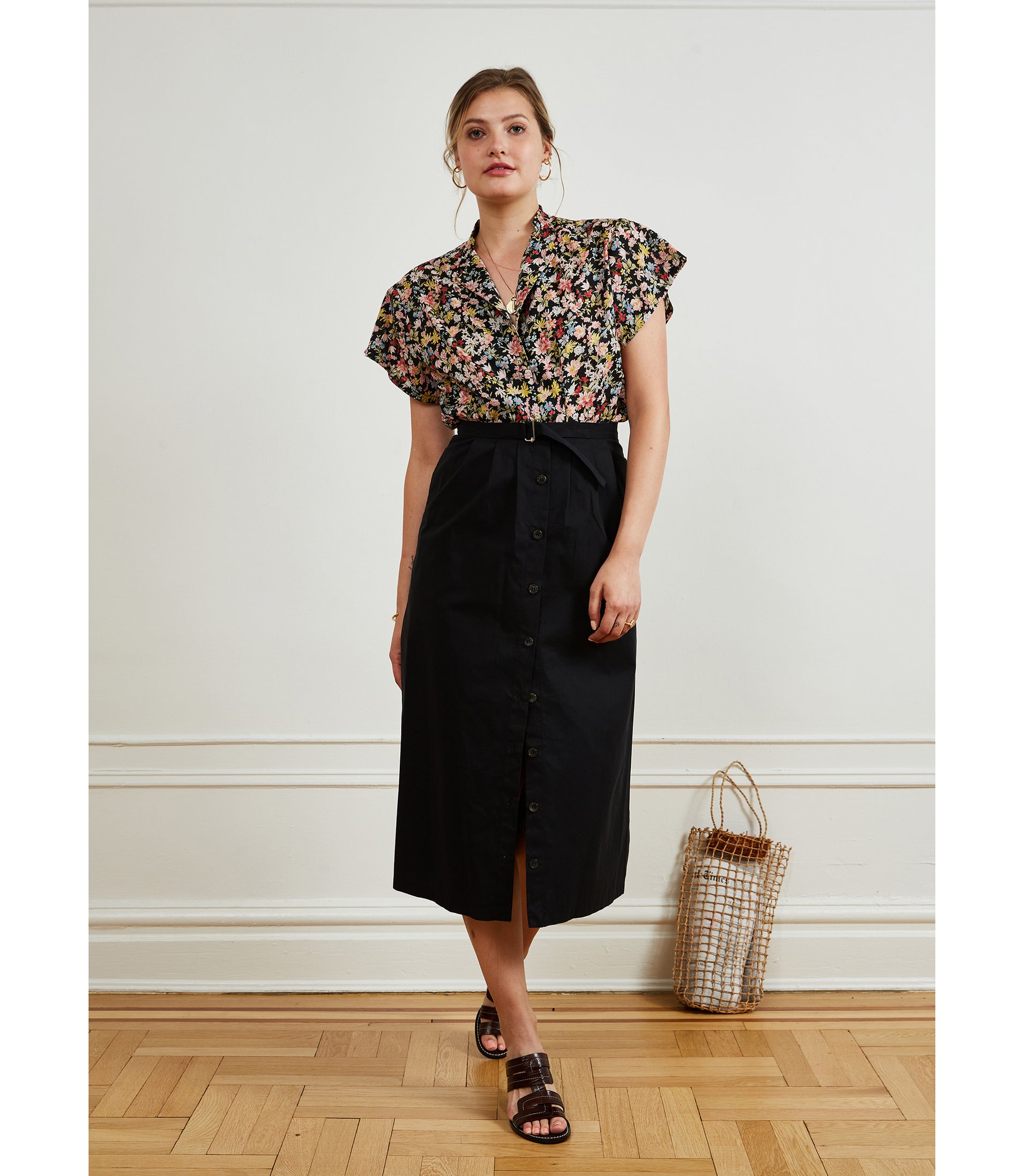 Holly Button Front Skirt
