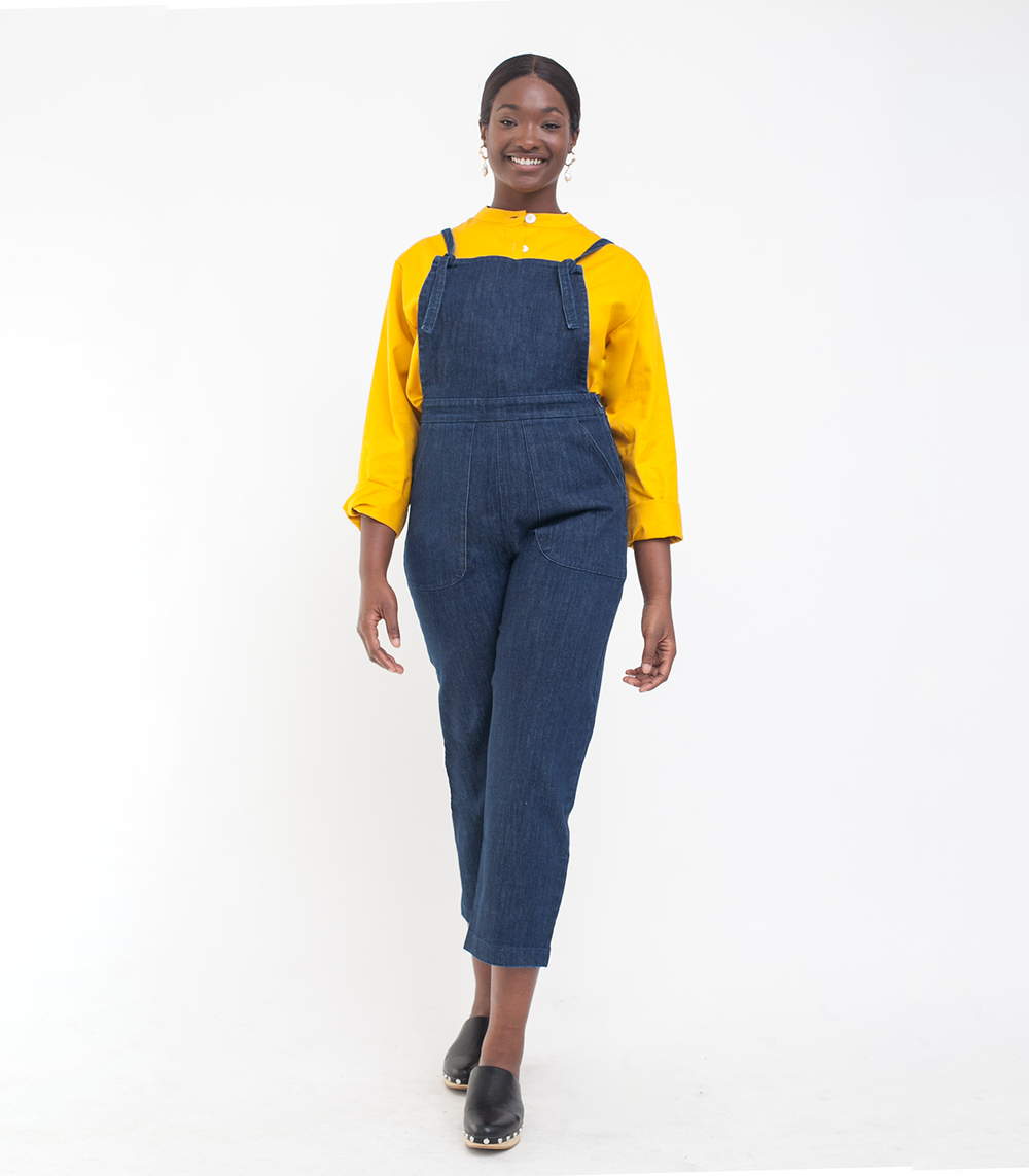 Yellow 2025 denim overalls