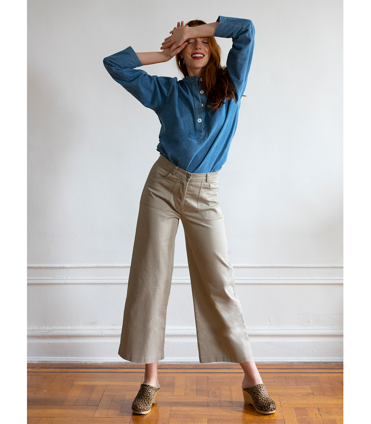 Simone Pants in Khaki | LOUP