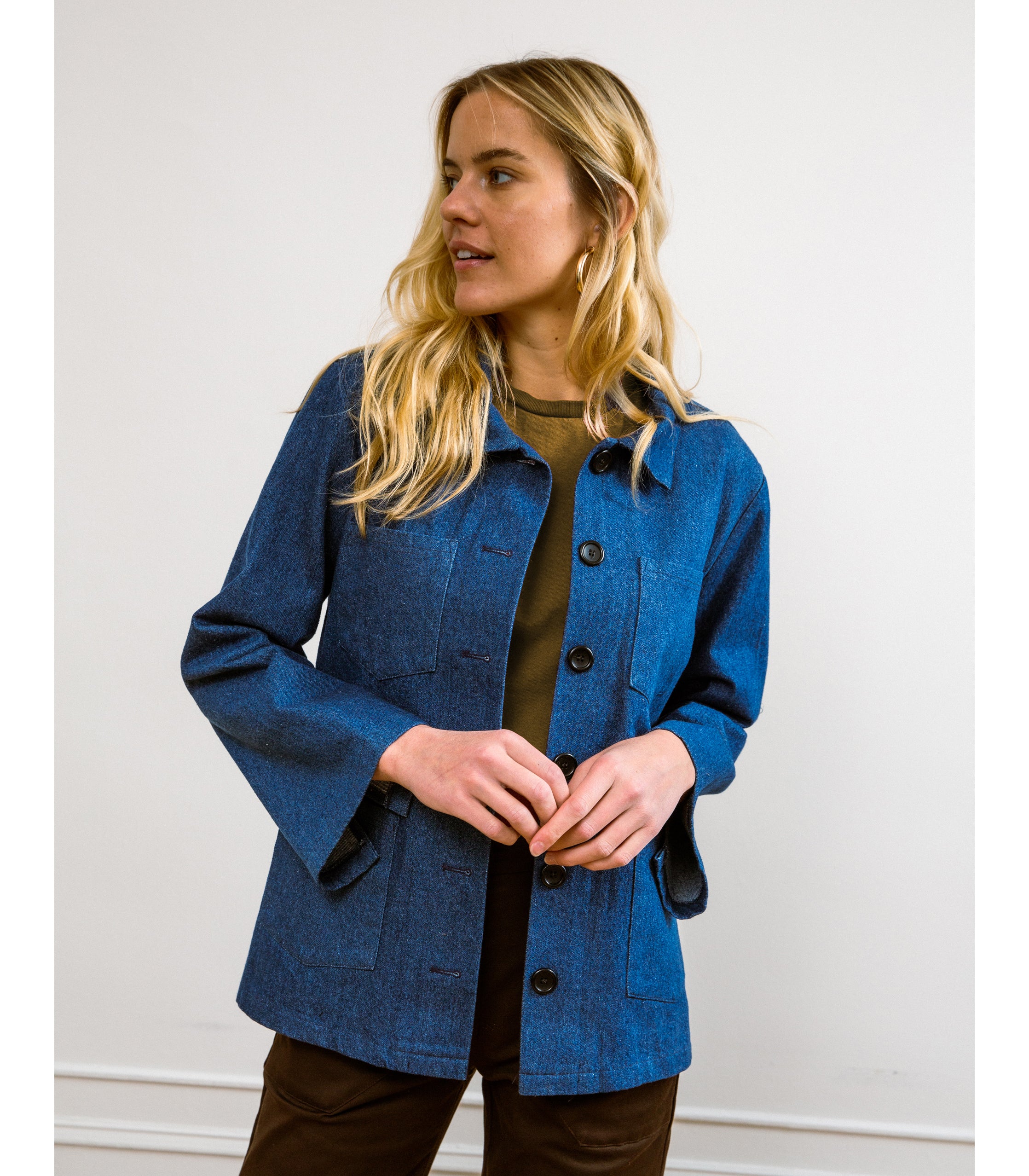 Anjelica Work Jacket - Indigo