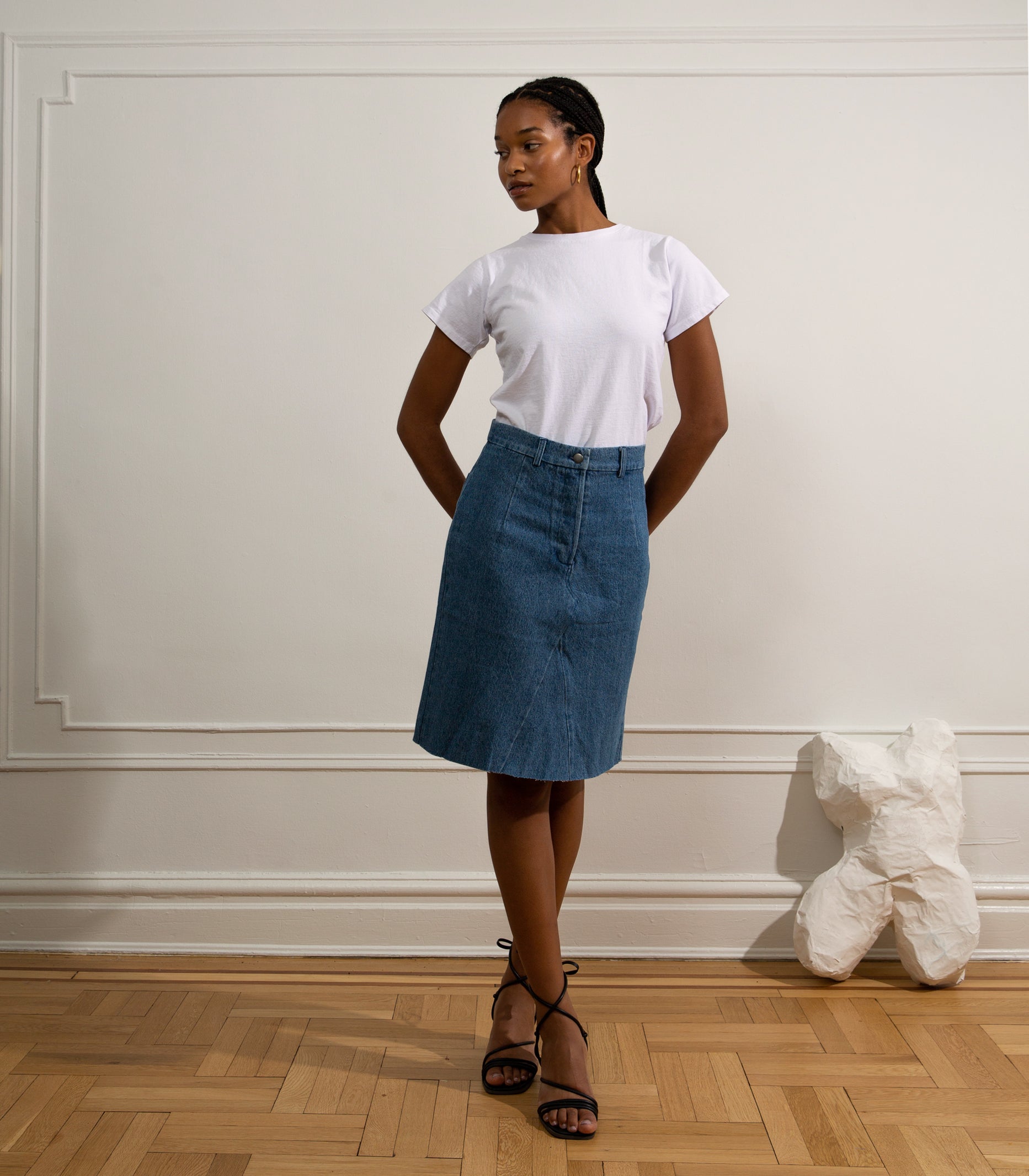 Daria Pencil Skirt - Indigo