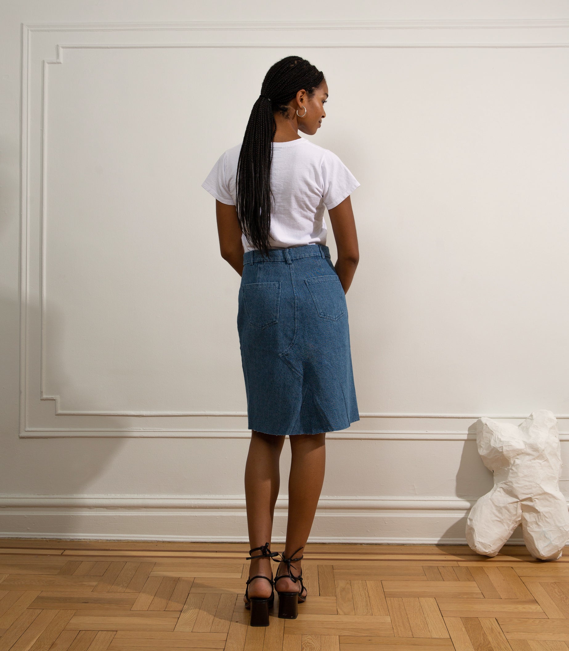 Daria Pencil Skirt - Indigo