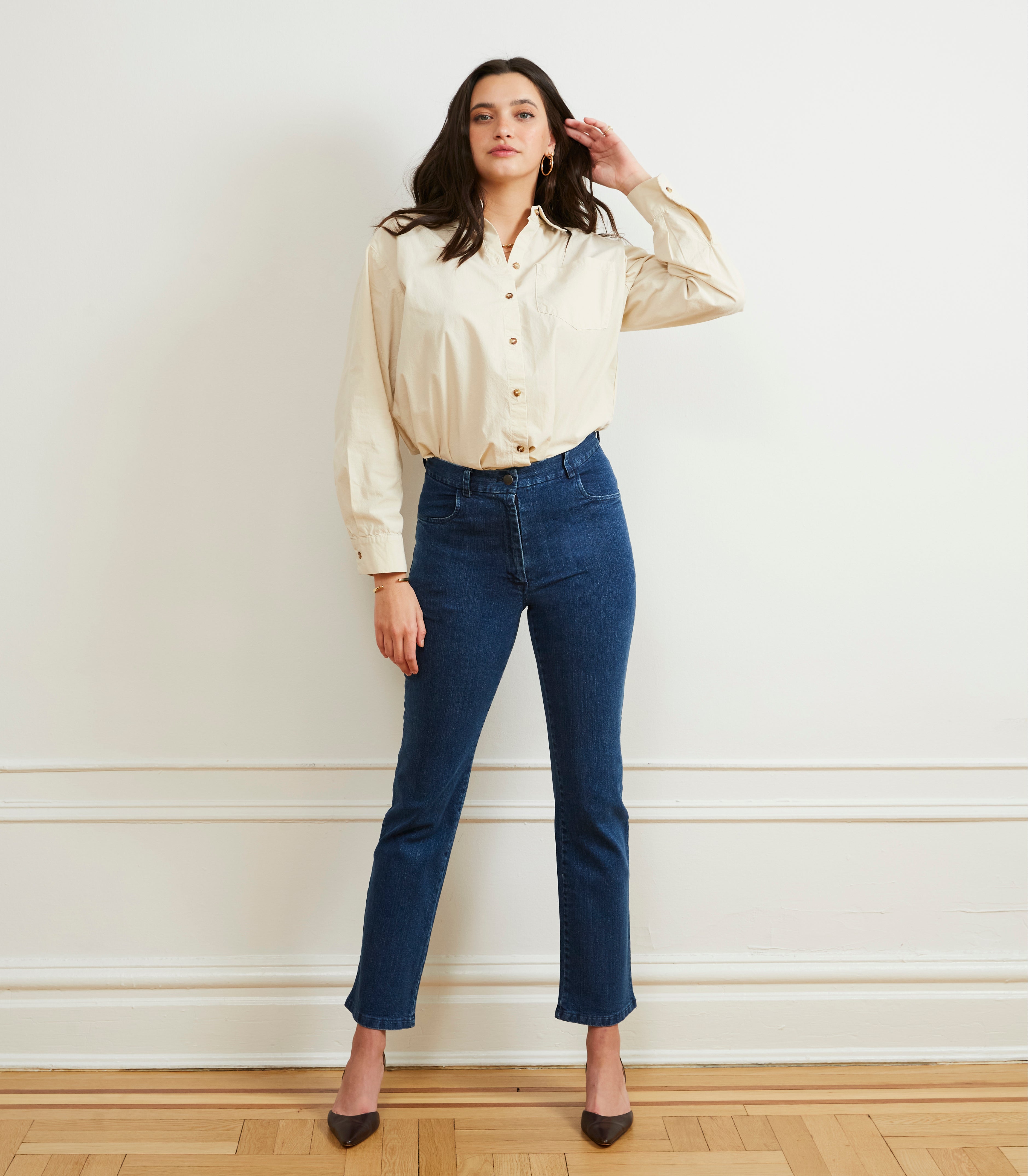 Cleo Jeans in Dark Indigo Denim | Loup