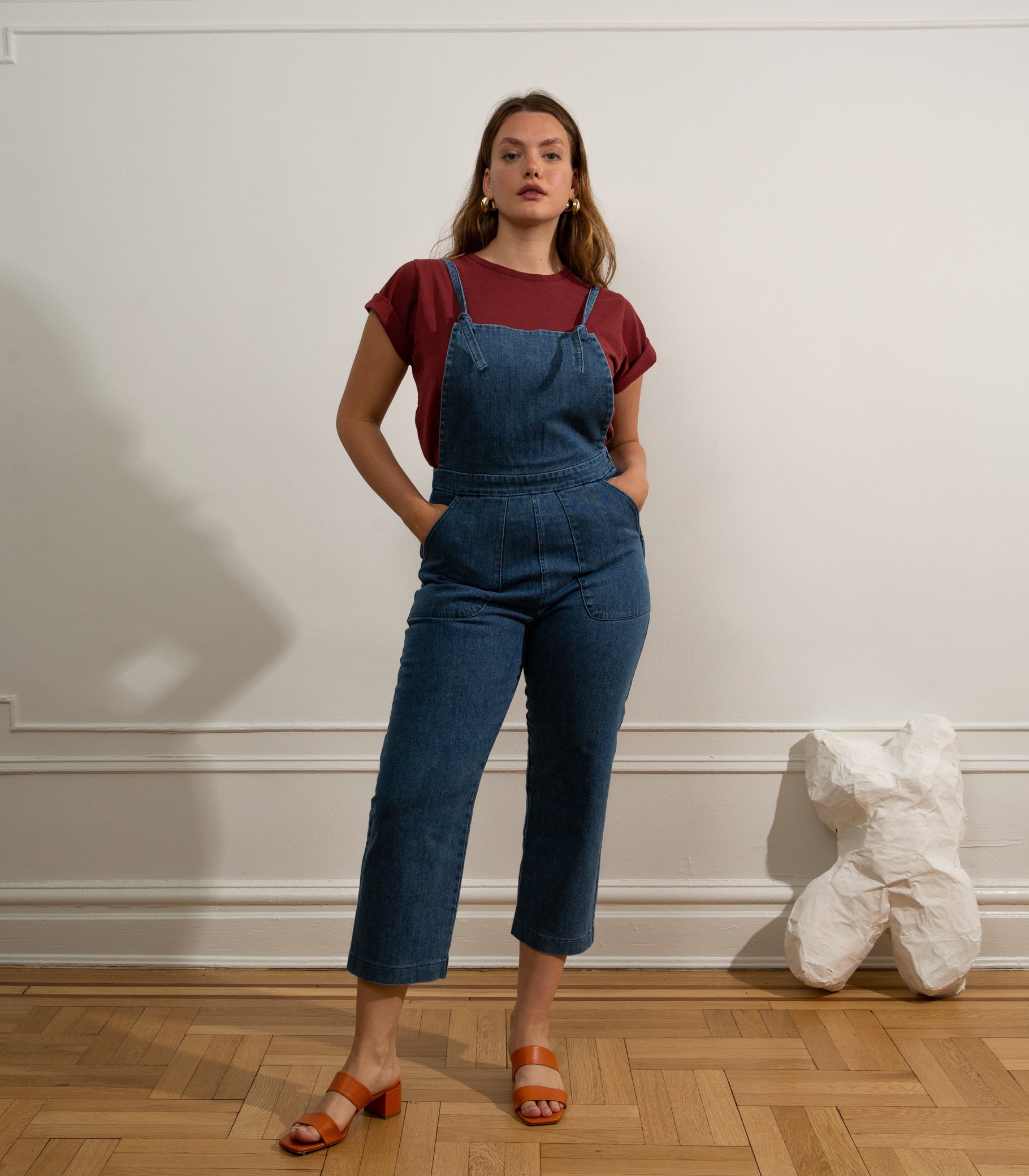 Knot Overalls - Washed Indigo