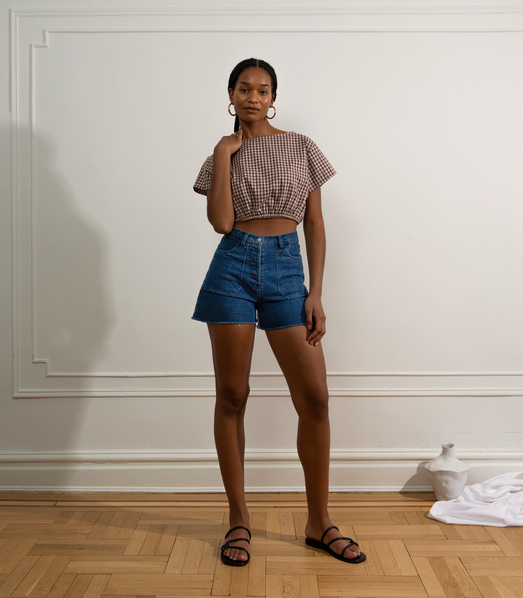 Simone High Waist Shorts Washed