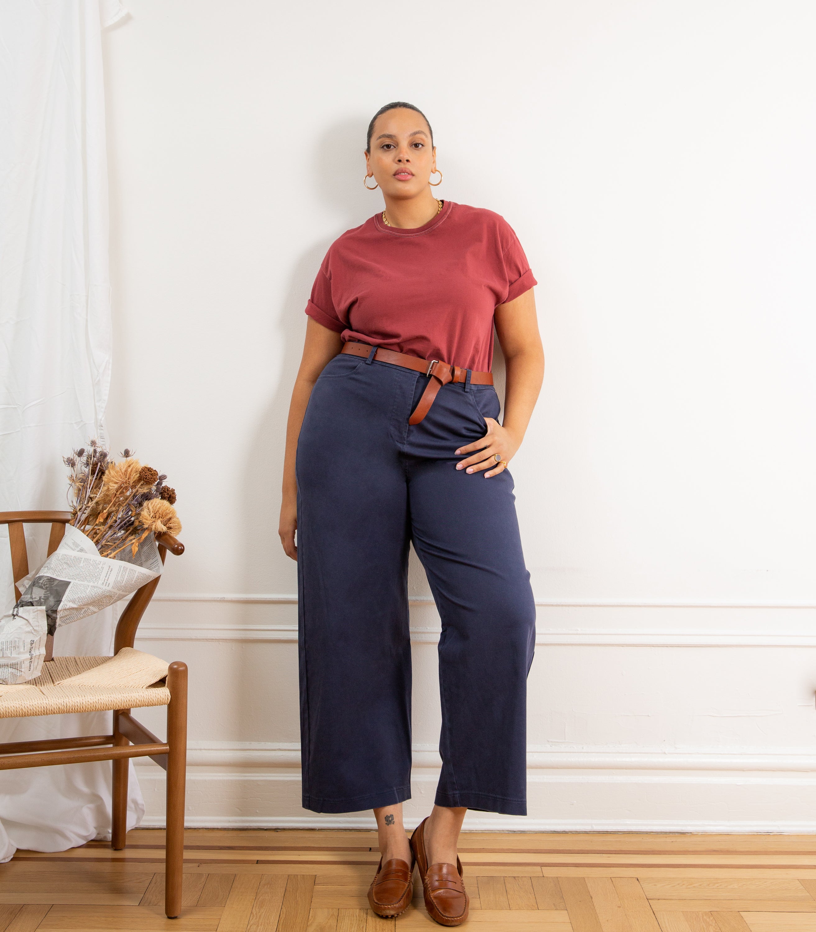 Toni Pants in Navy Blue | LOUP