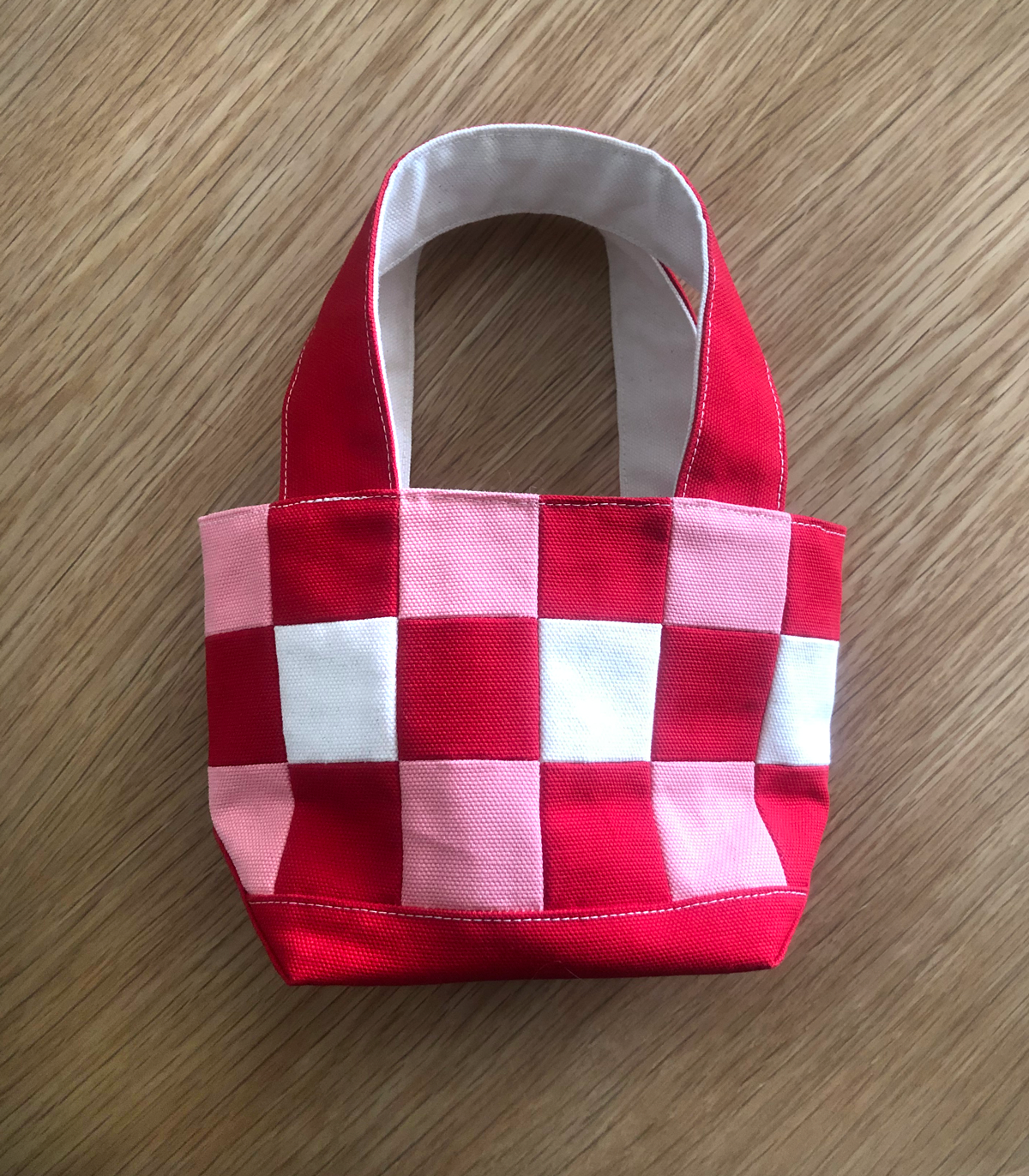 Le Petit Marché Patchwork Bag - Red, Pink & White