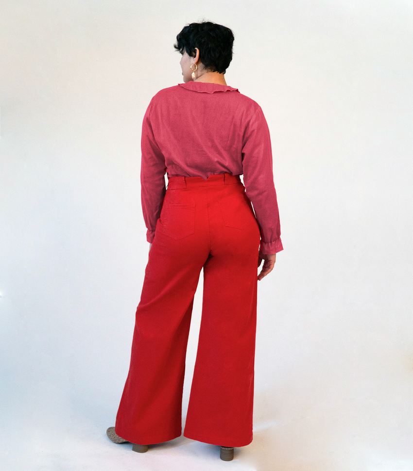 Red Long Sabrina Pants