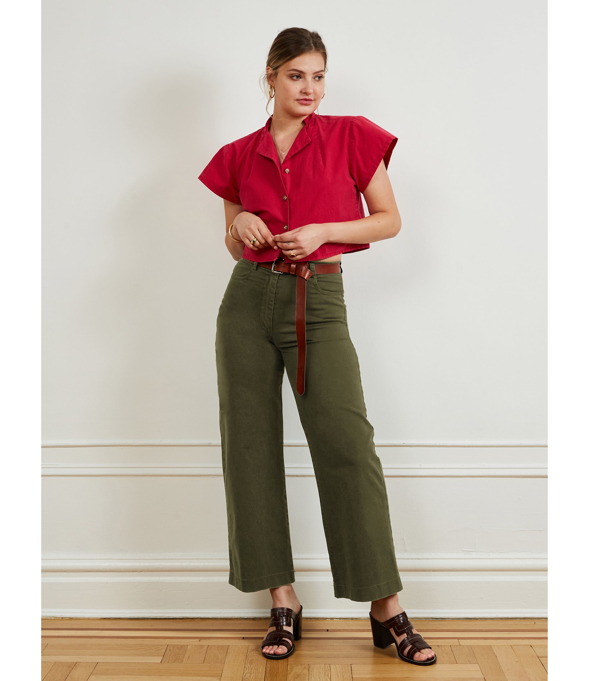 Toni Wide Ankle Pants Pine