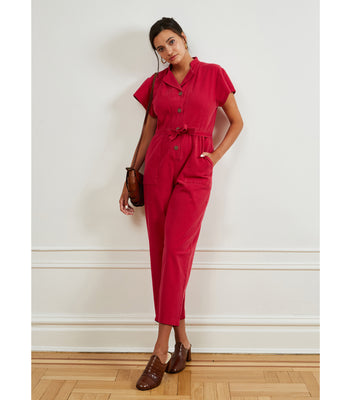 Sally Worksuit in Rose Pink | LOUP