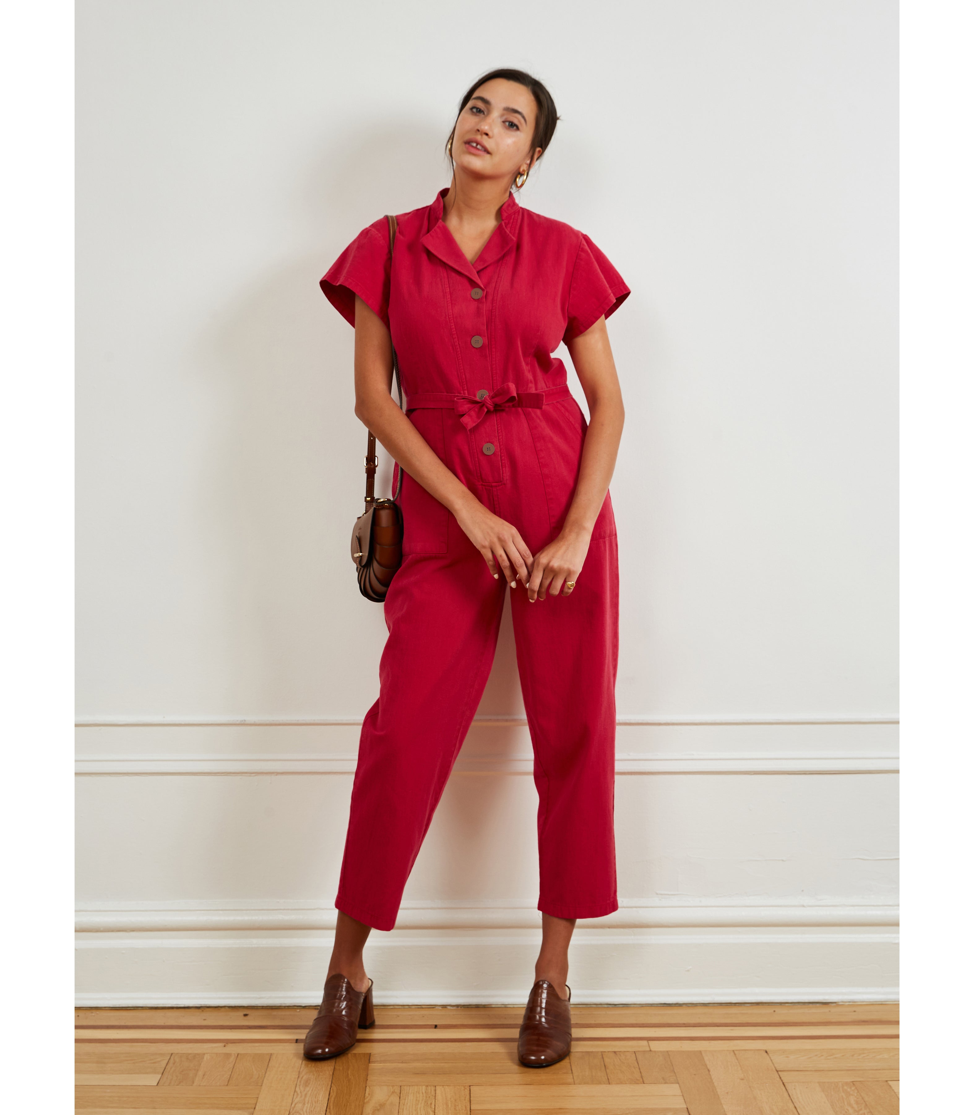 Sally Worksuit in Rose Pink | LOUP