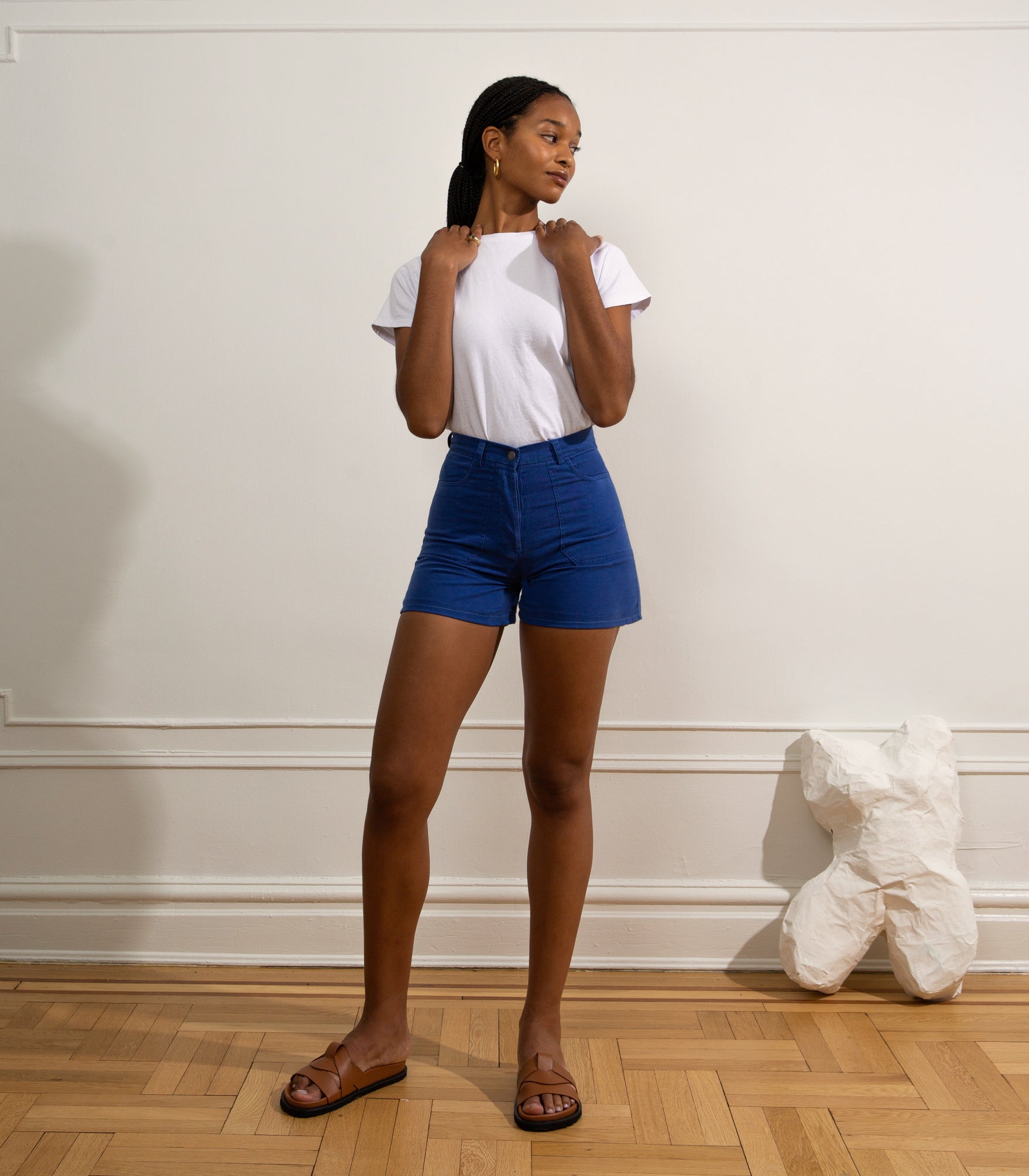 Simone High Waist Shorts Royal
