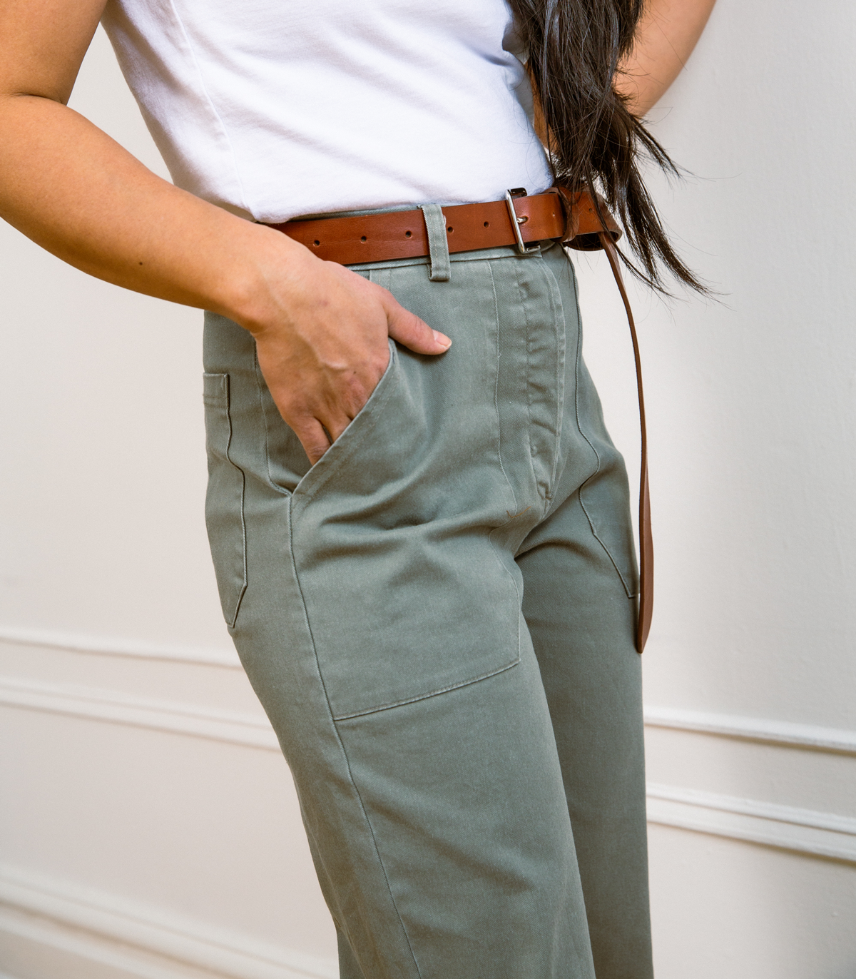 James Straight-Leg Work Pant - Sage