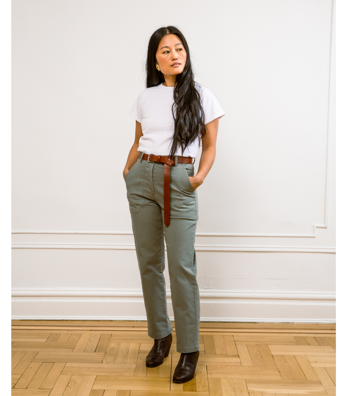 James Straight Leg Work Pant Sage