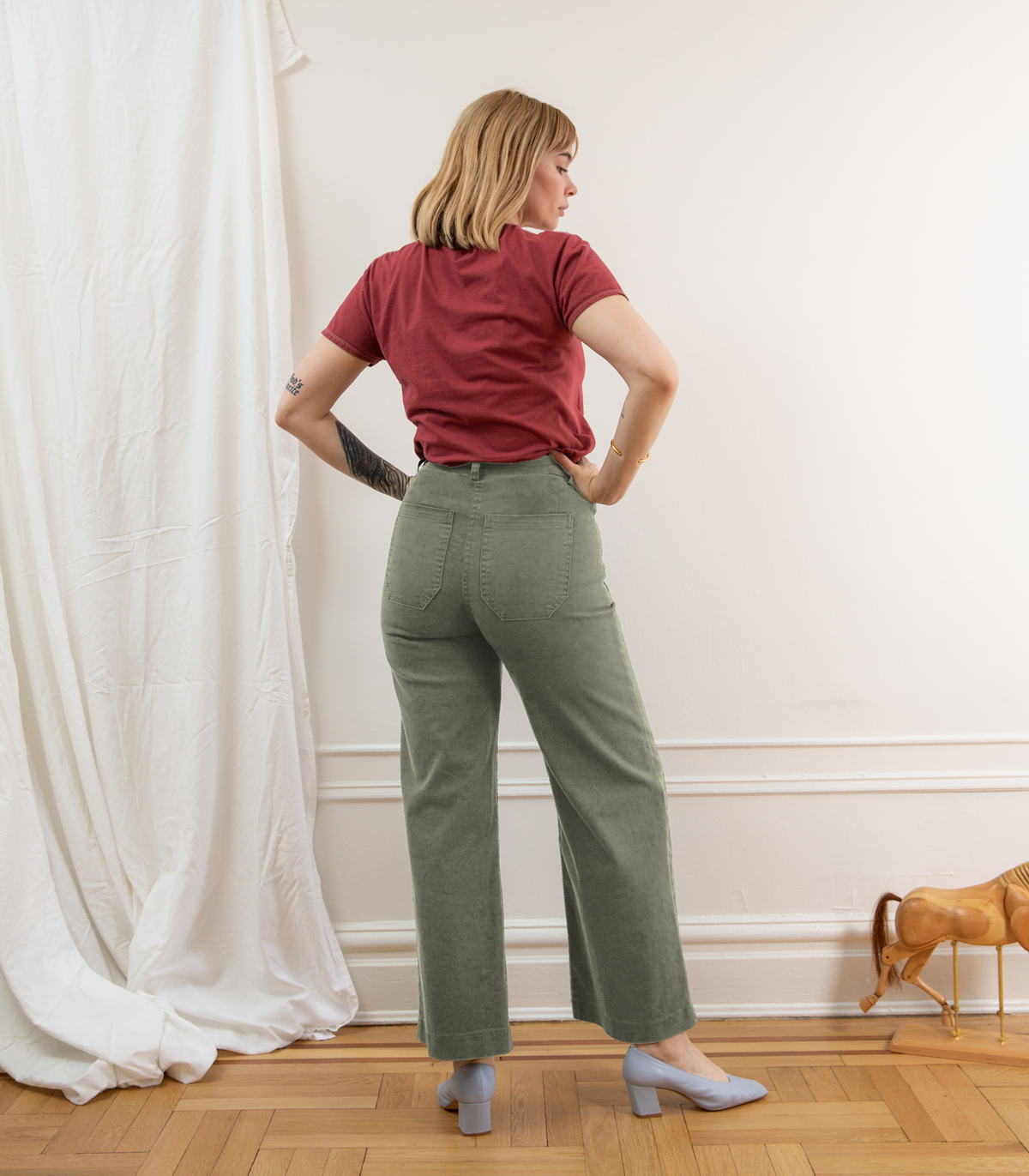 Toni Pants in Sage Green | LOUP