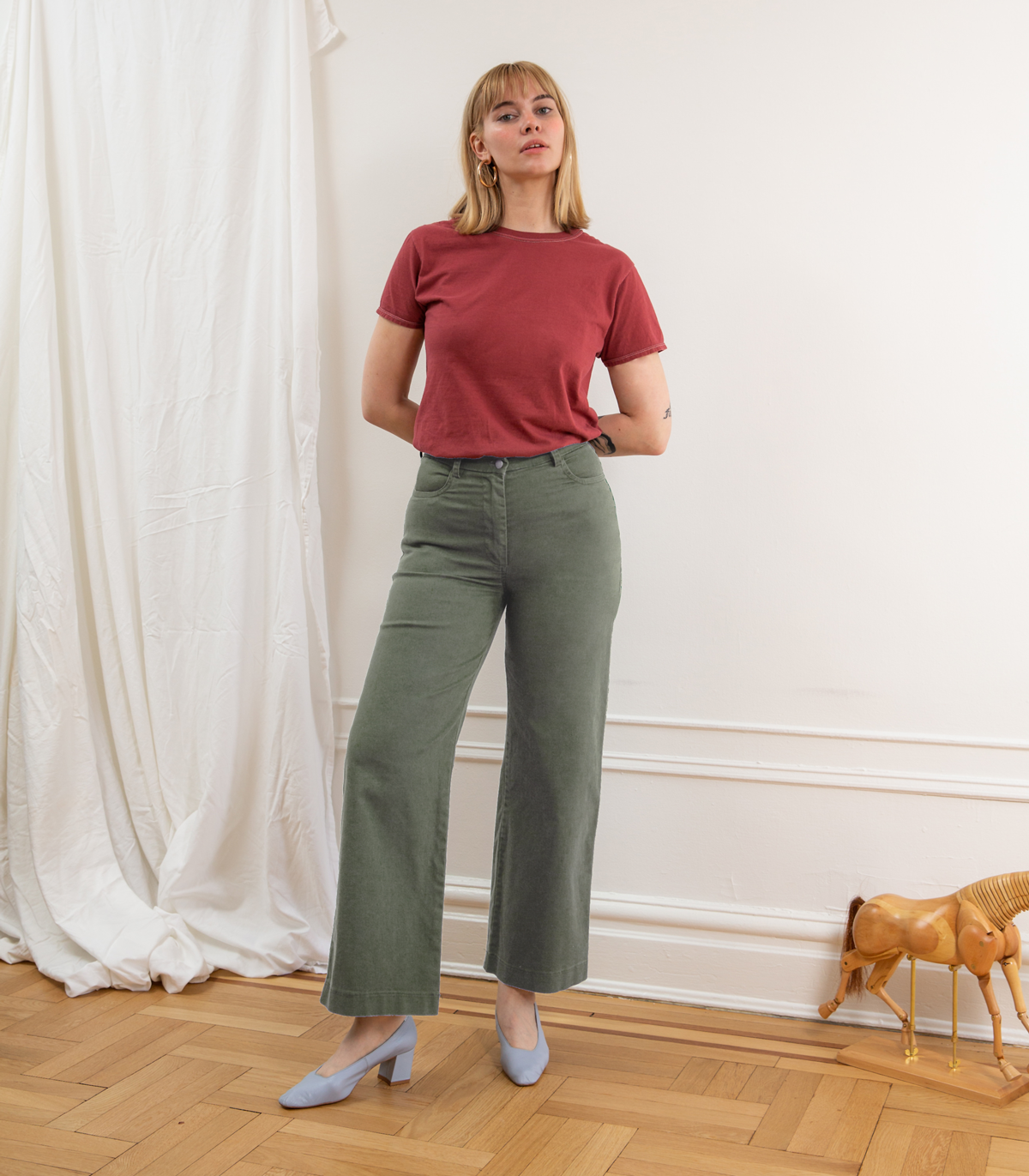 Toni Pants in Sage Green | LOUP