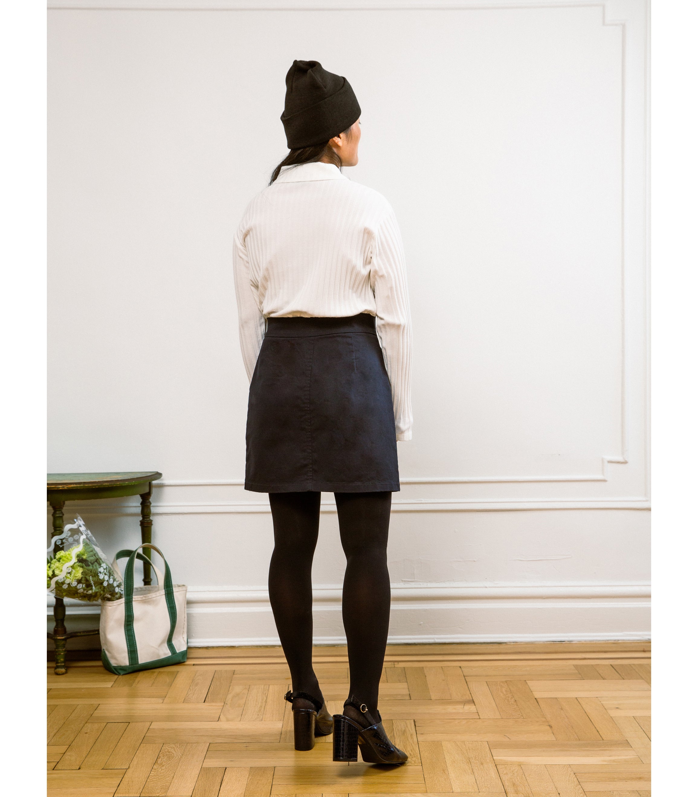 Gina Wrap Mini Skirt - Black SAMPLE SALE