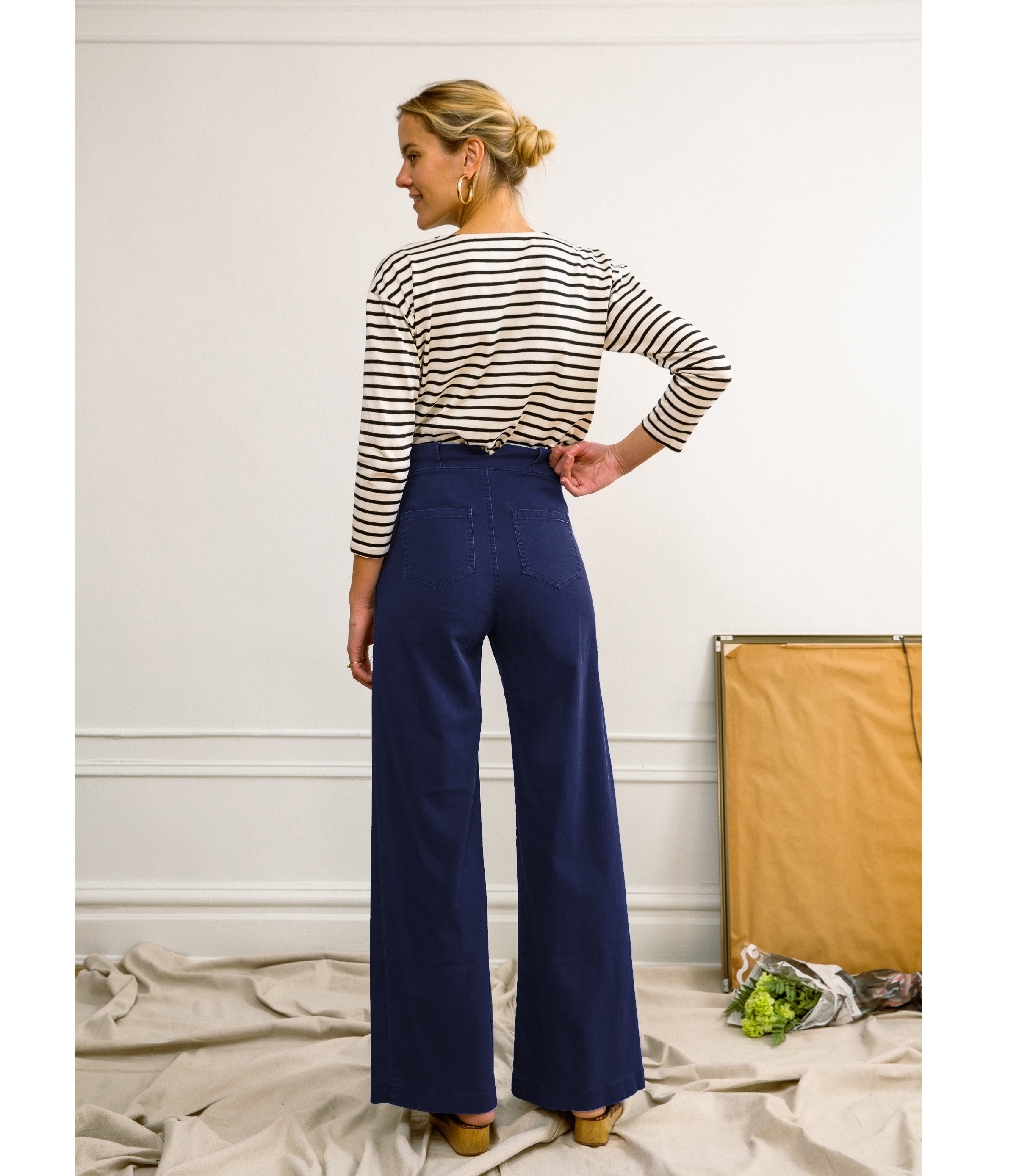 Long Sabrina Wide-Leg Pants - Twilight