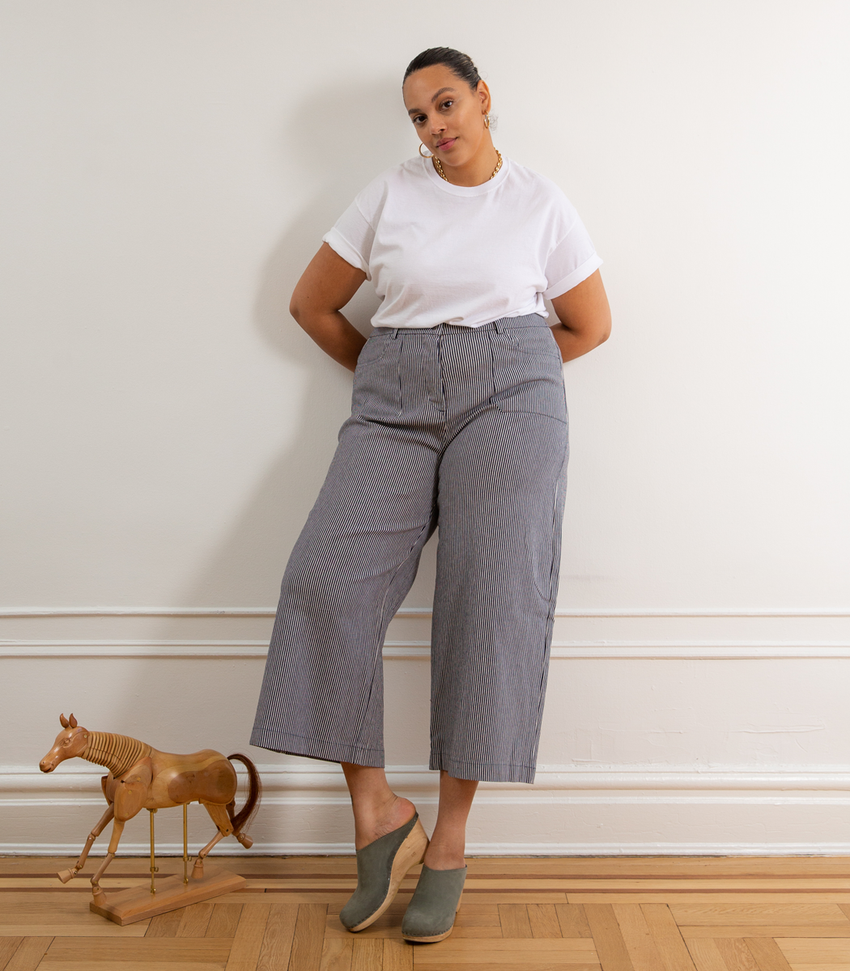 Plus size 2025 striped jeans