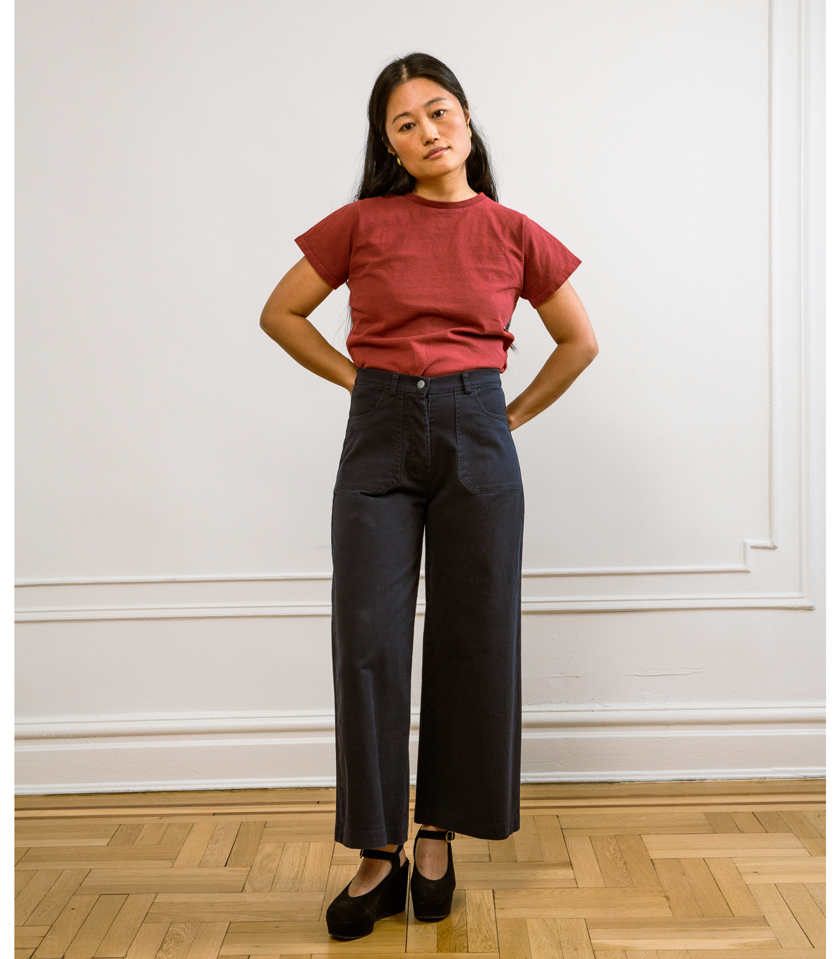 Hutton Boxy Fitted Tee - Terracotta SAMPLE SALE