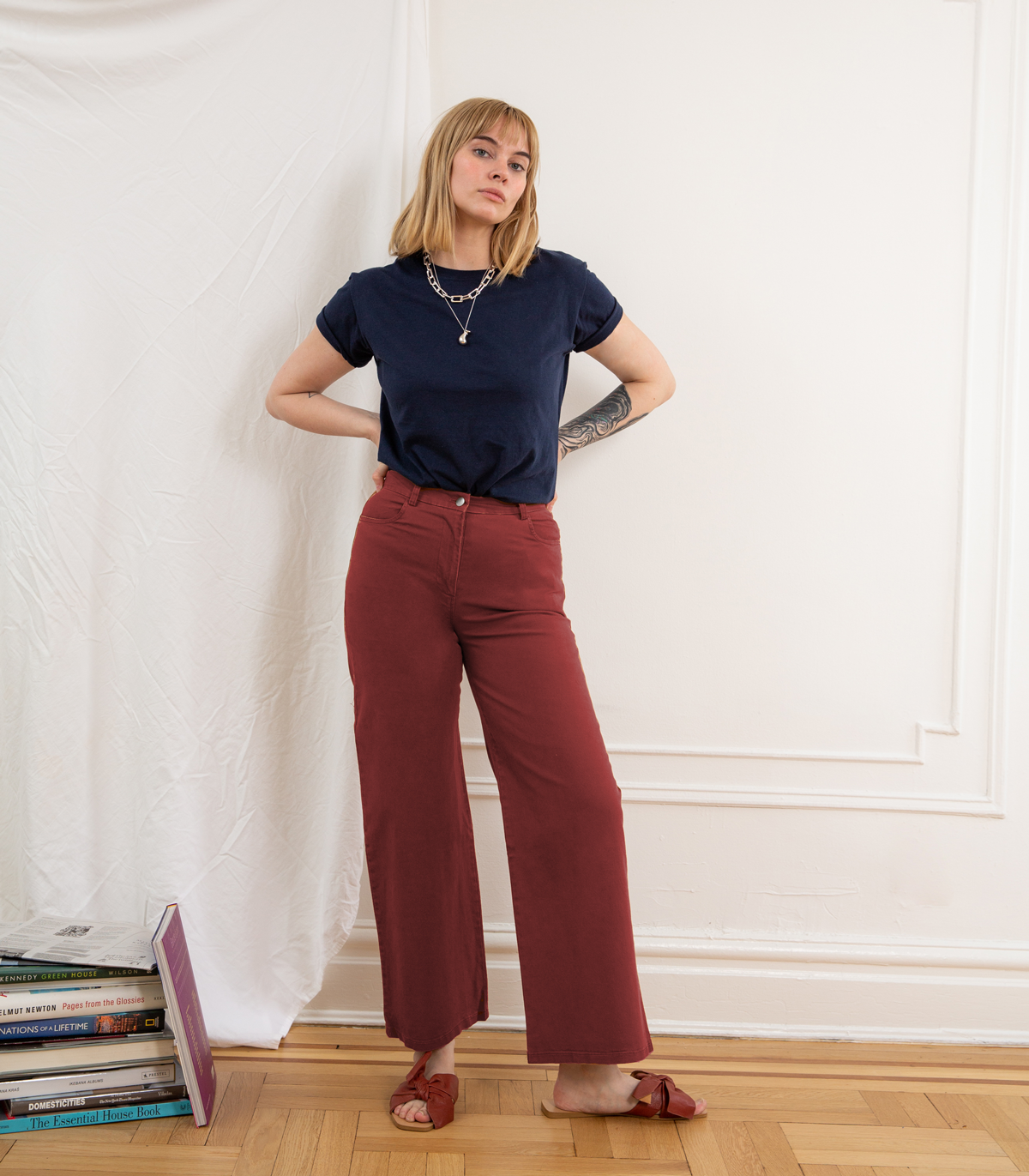 Toni Wide Ankle Pants Terracotta