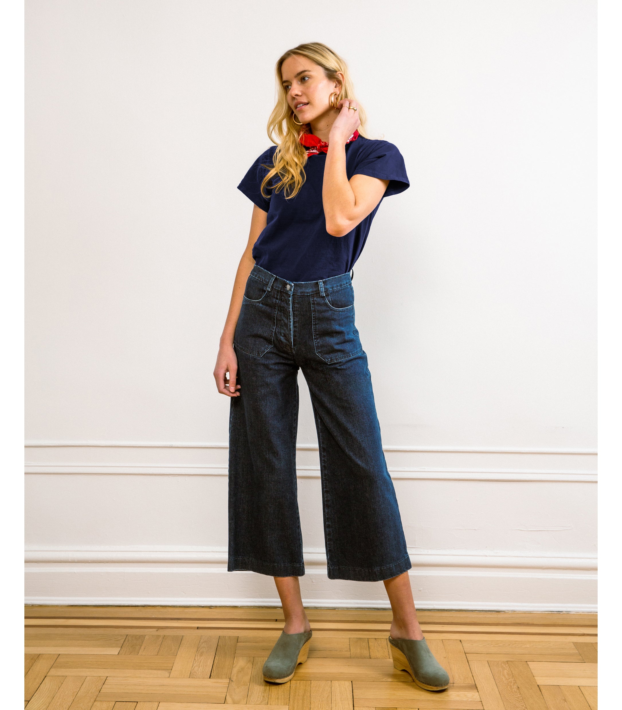 Dark Indigo Simone Jeans & Blue Hutton Tee | Loup