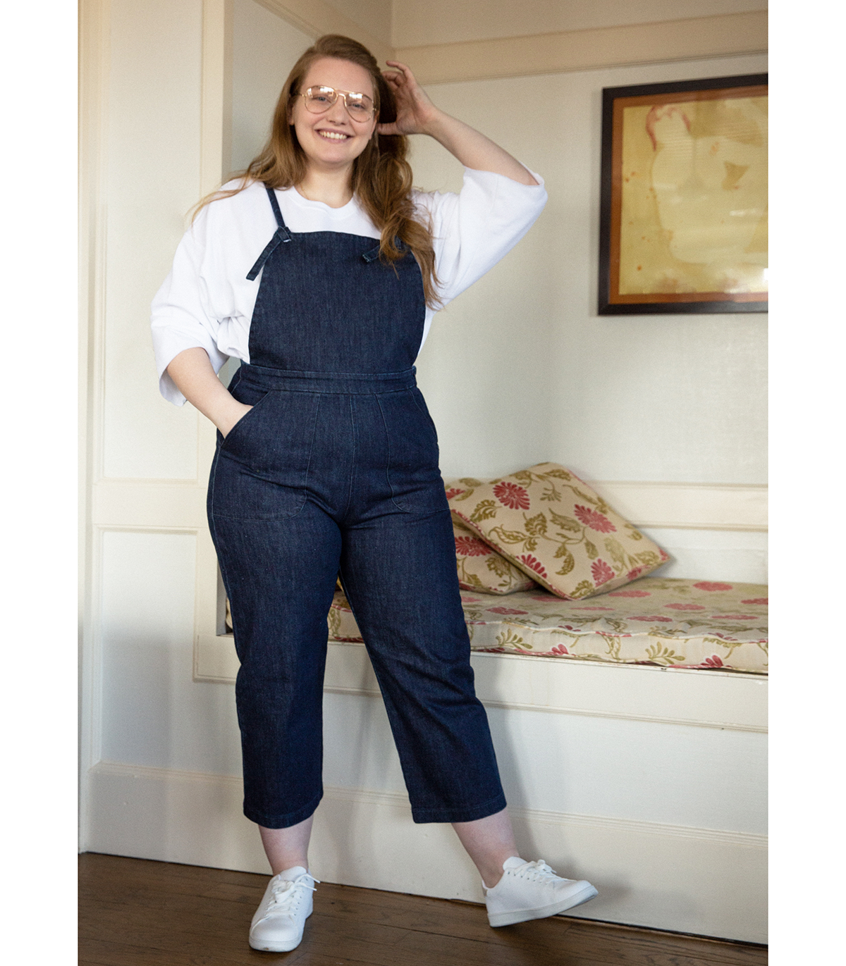 Knot Overalls in Dark Indigo Cotton Denim | Loup