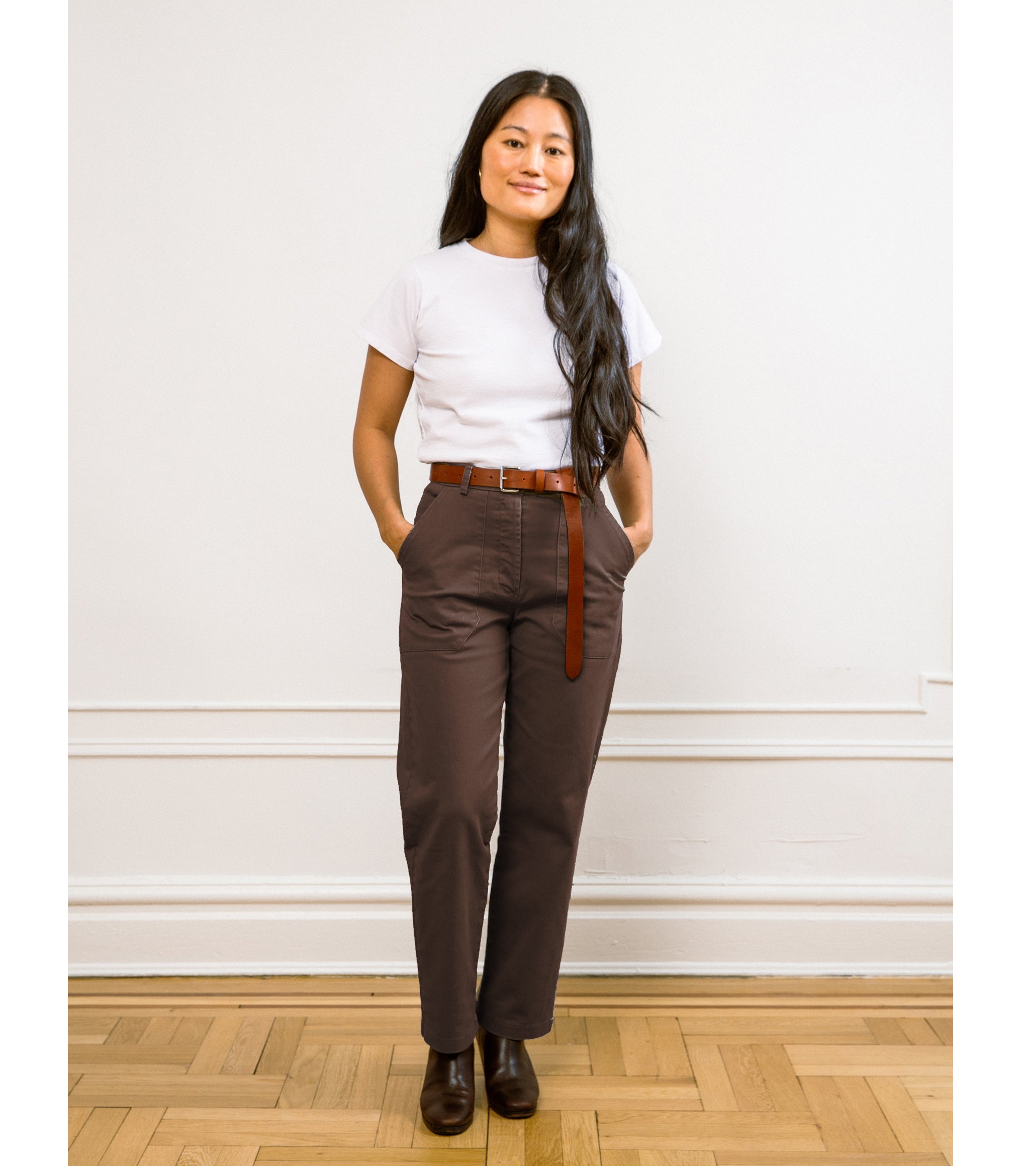 James Straight-Leg Work Pant - Brown