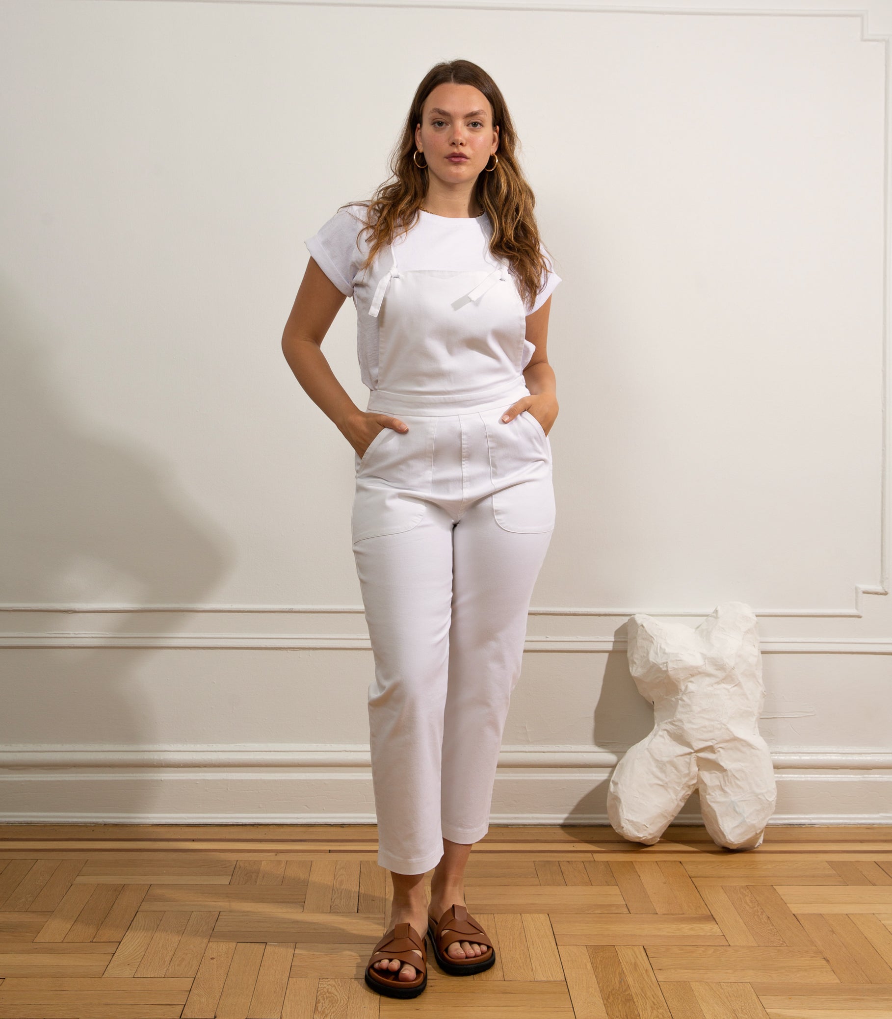 Knot Overalls - White